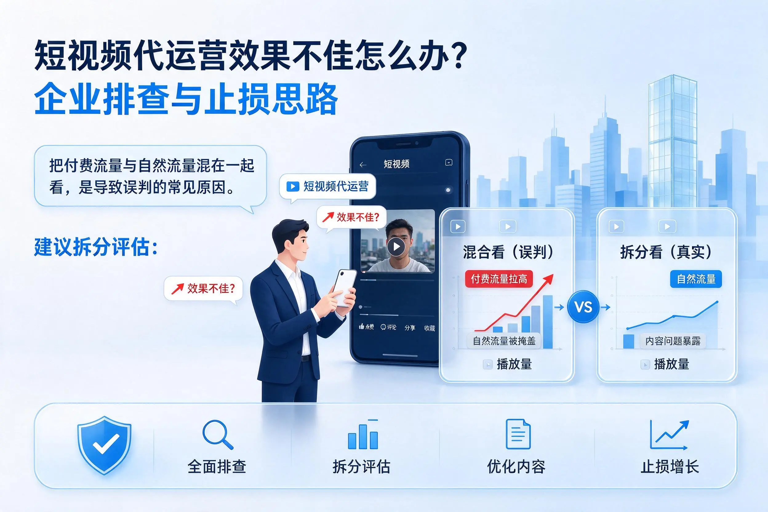 短视频代运营效果不佳怎么办?平凉企业排查与止损思路