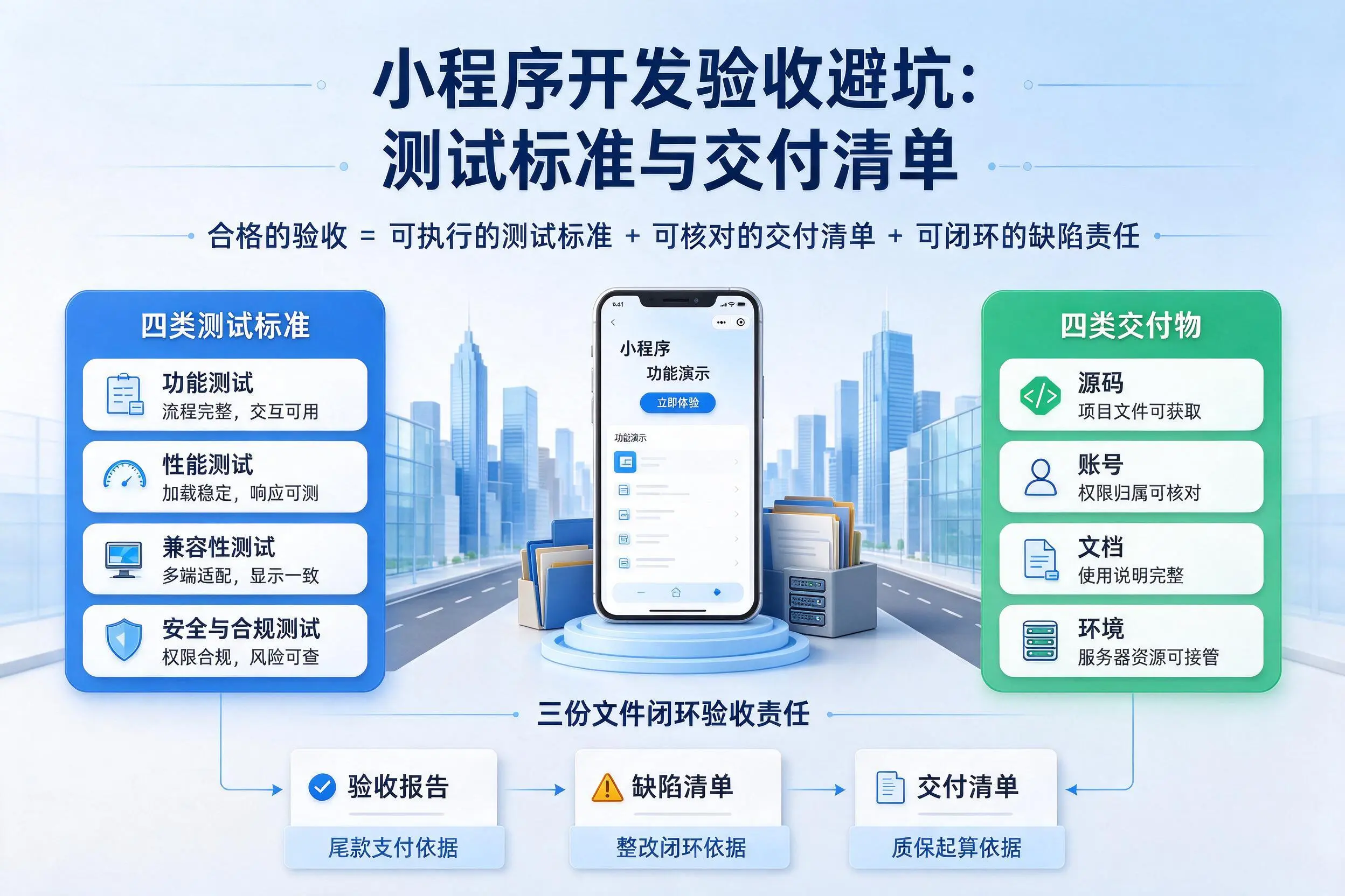 平凉小程序开发验收避坑：测试标准与交付清单