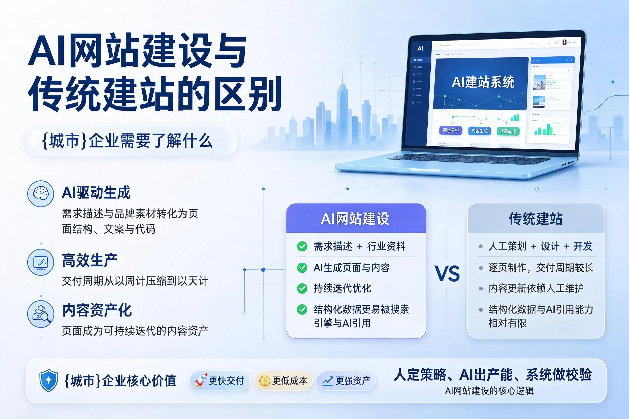 AI网站建设与传统建站的区别，平凉企业需要了解什么