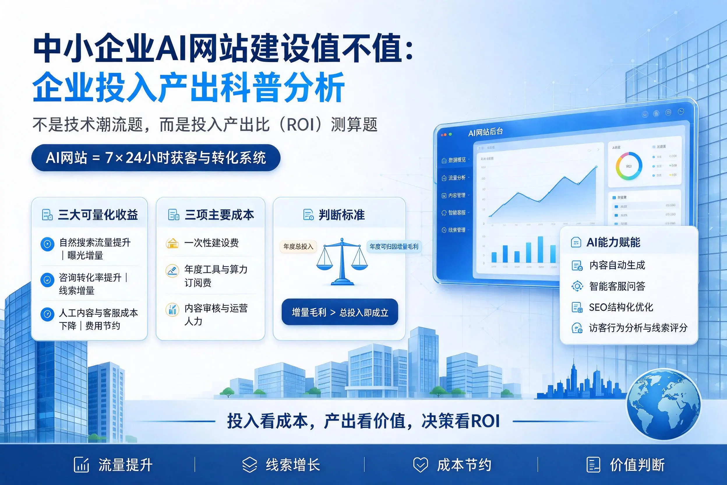 中小企业AI网站建设值不值：平凉企业投入产出科普分析