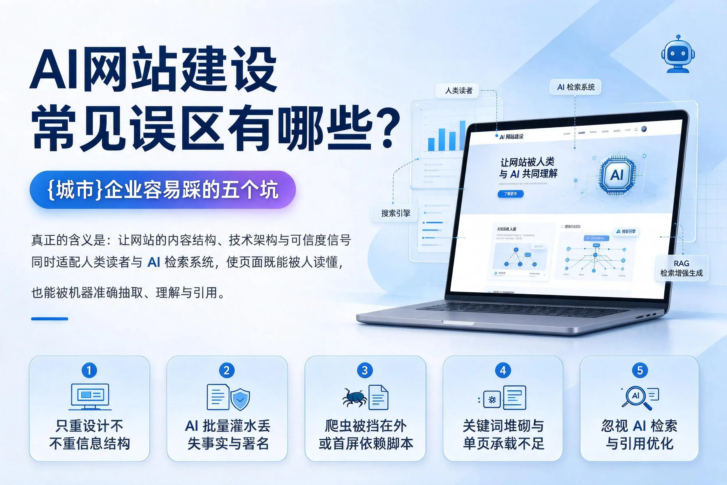 AI网站建设常见误区有哪些？平凉企业容易踩的五个坑