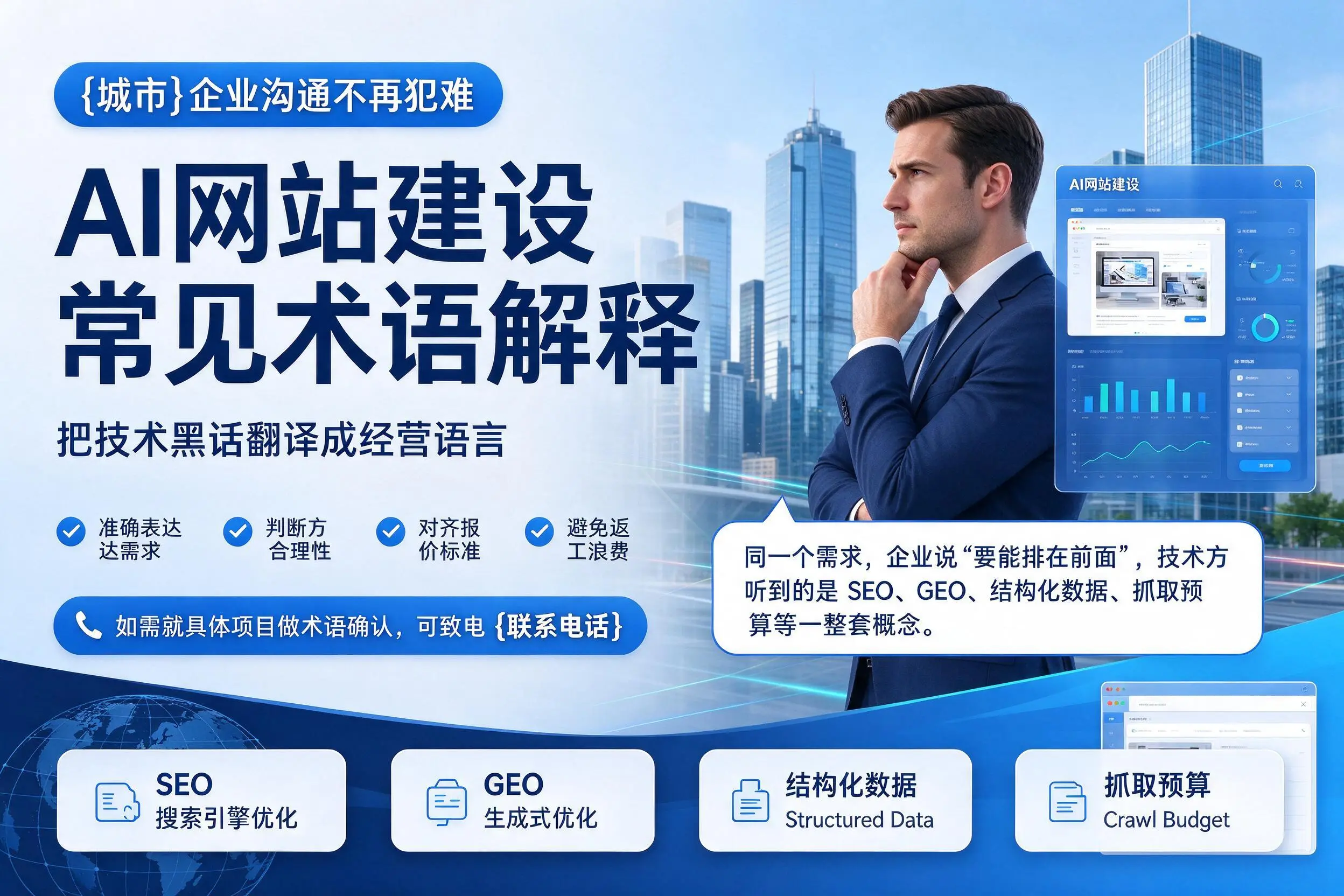 AI网站建设常见术语解释，平凉企业沟通不再犯难