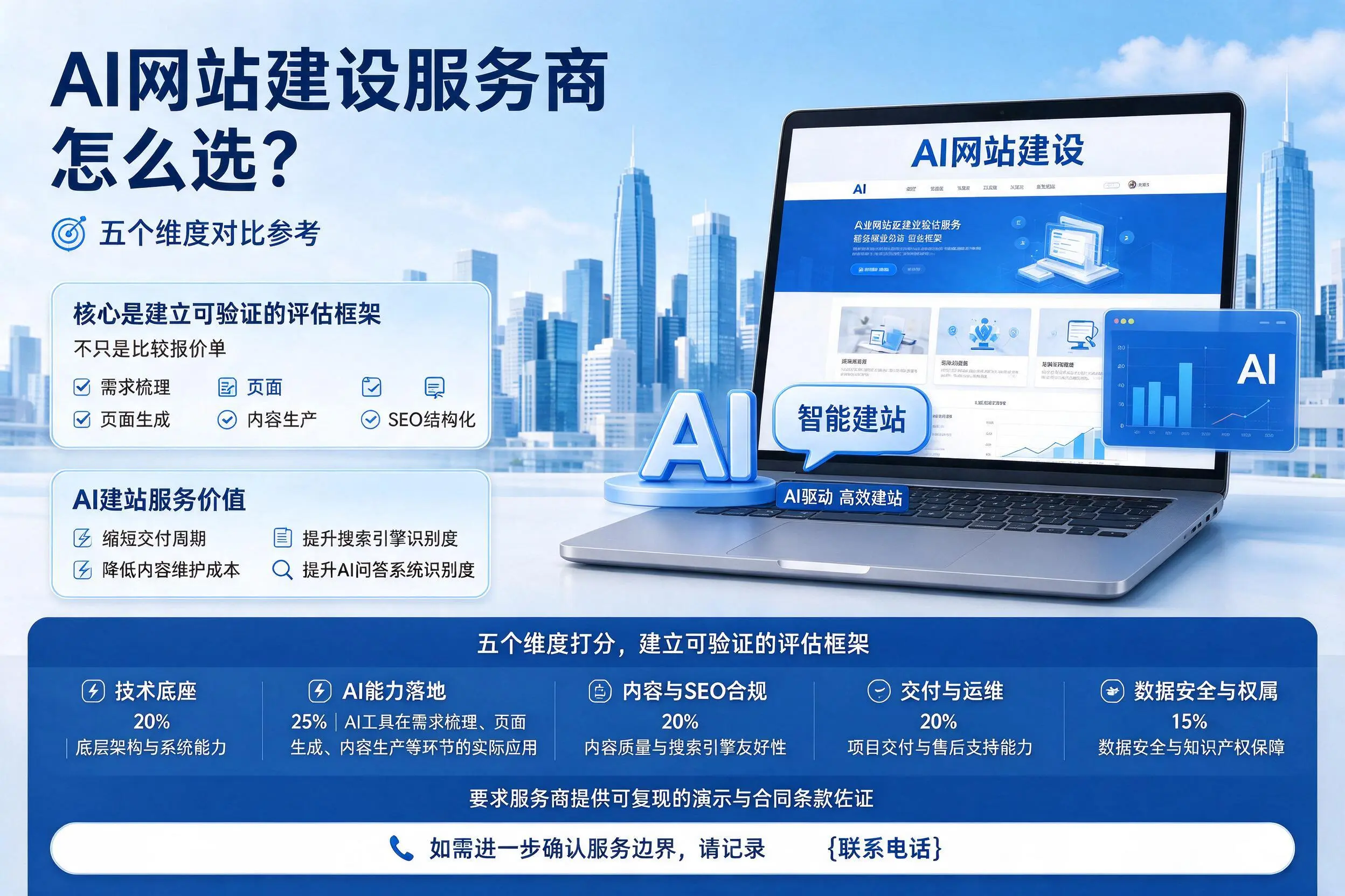 平凉AI网站建设服务商怎么选？五个维度对比参考