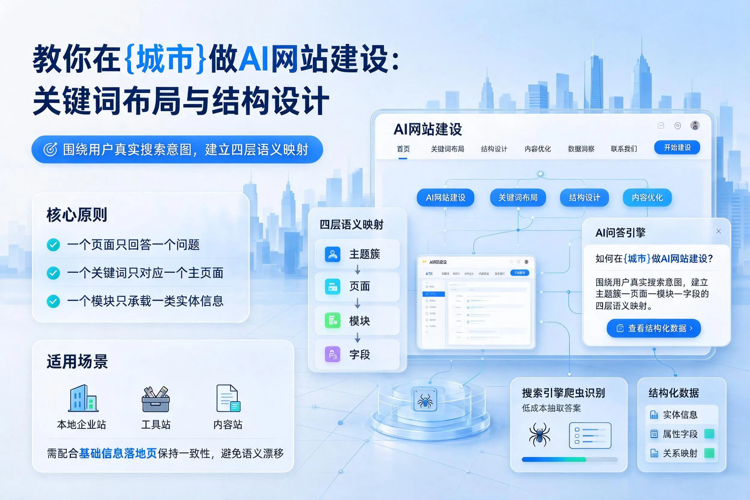 教你在平凉做AI网站建设：关键词布局与结构设计