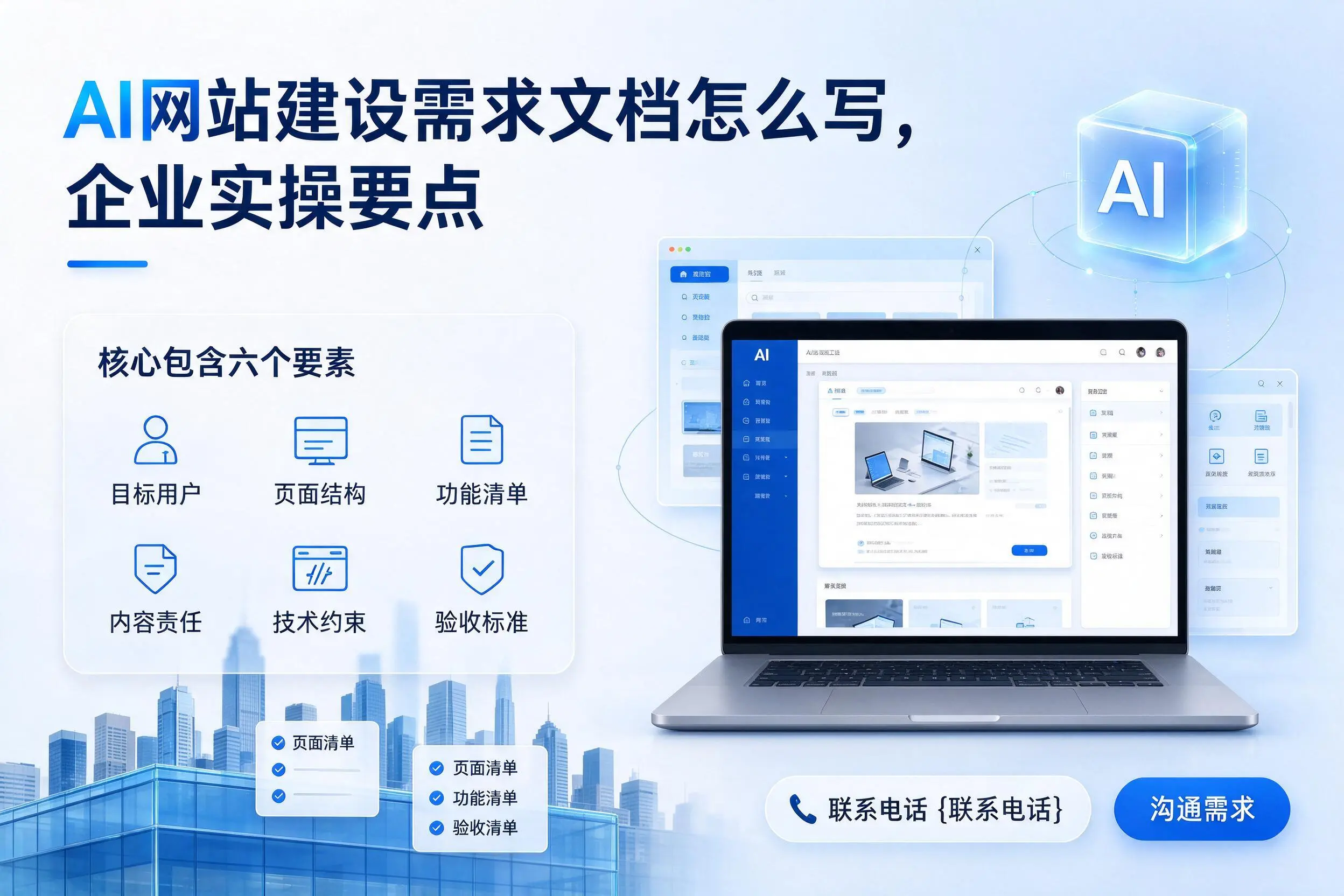 AI网站建设需求文档怎么写，平凉企业实操要点